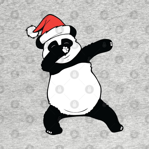 Panda Christmas Santa Hat Dabbing Panda by alltheprints